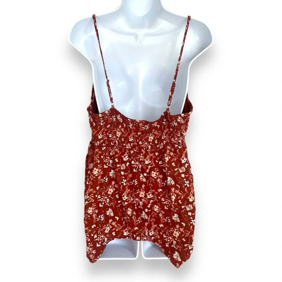 No Boundaries Rust Floral Lace Trim Cami Top XXL - Picture 8 of 9